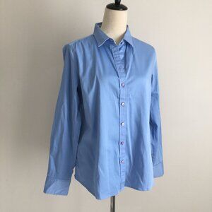 ROBERT GRAHAM Blue Printed Insert Long Sleeve Button Shirt